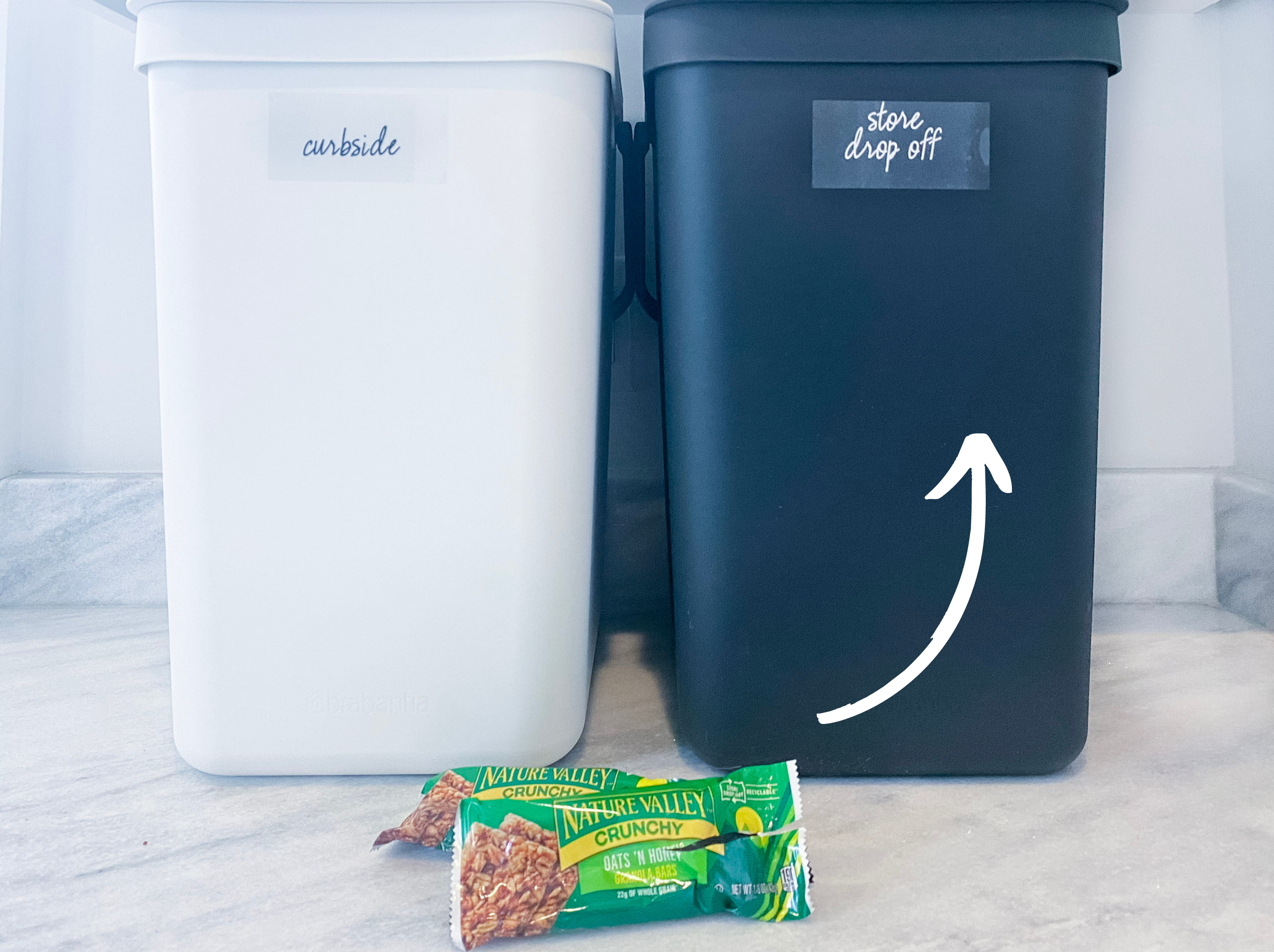 Separate Recycling Waste Bin Bags in Home 