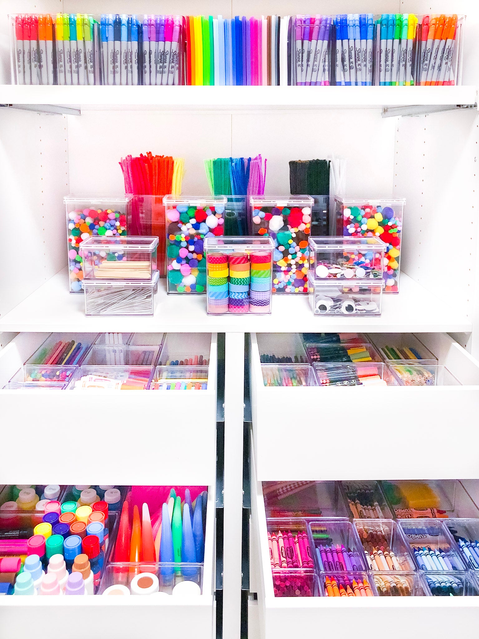 Large Plastic Hobby Art Craft Supply Organizer Storage Box with