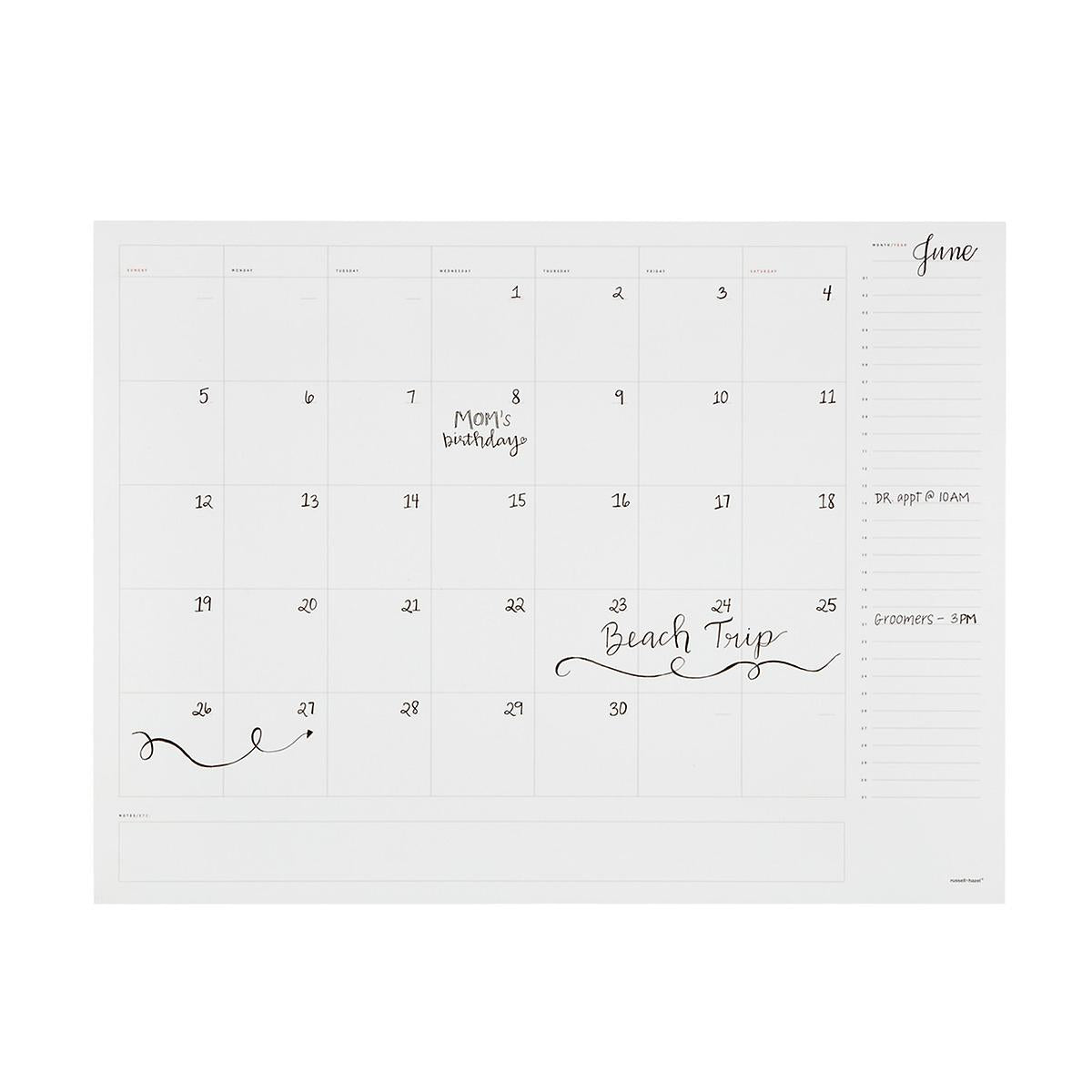 Desktop Monthly Calendar Sheets