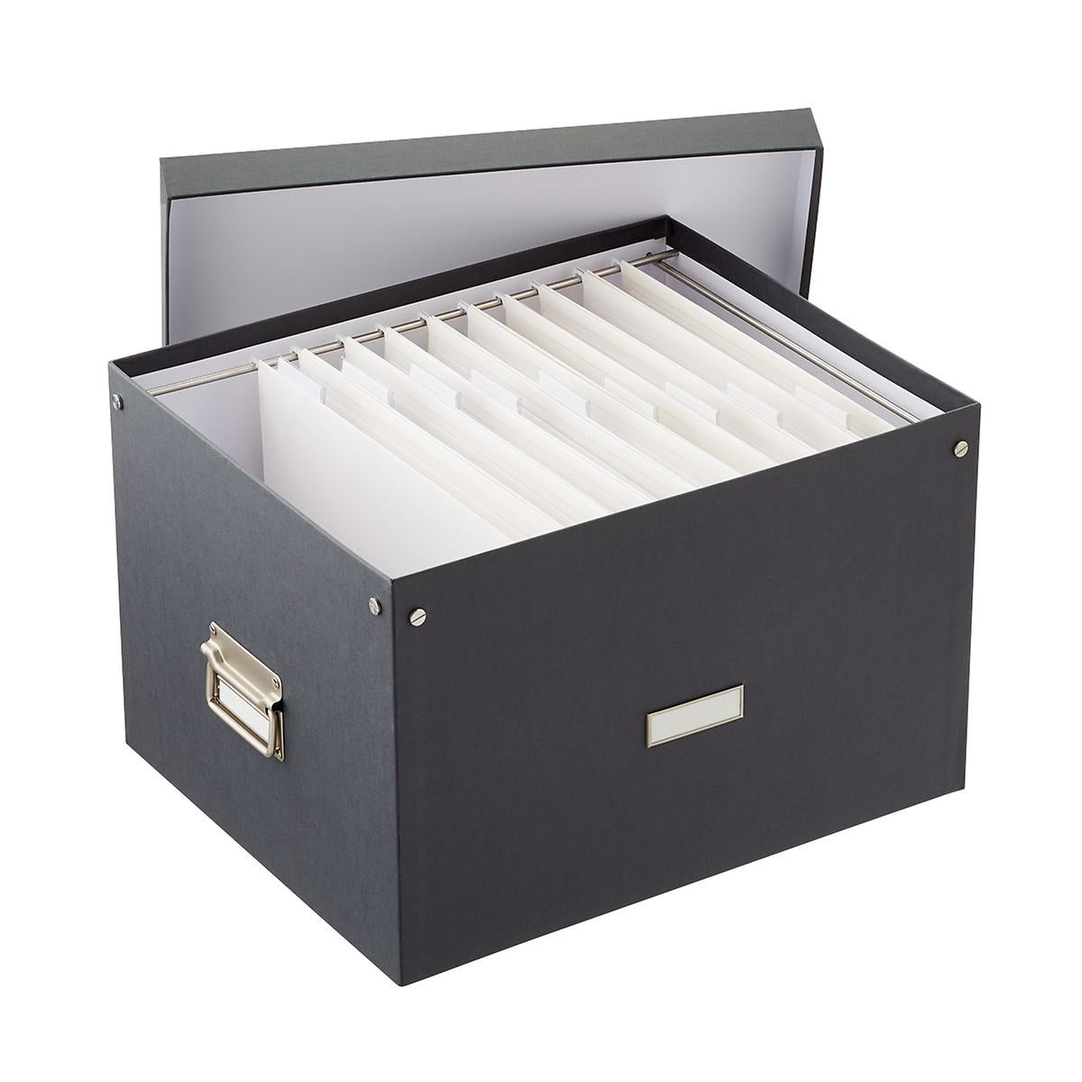 Bigso Graphite Stockholm Letter/Legal File Box