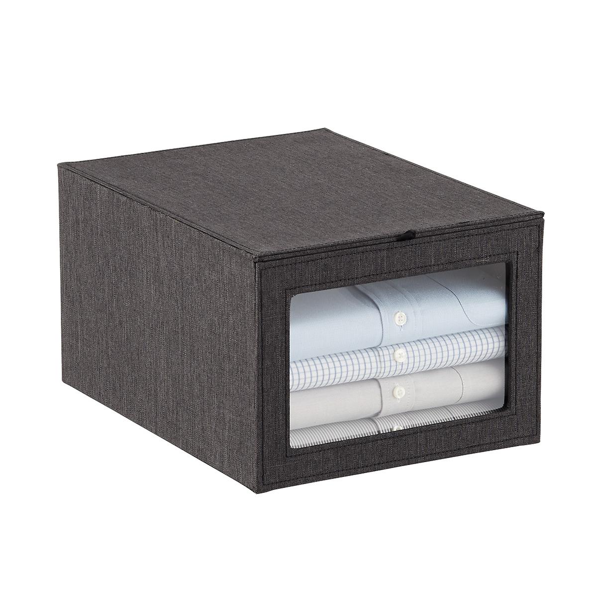 Black Cambridge Drop-Front Shirt Box