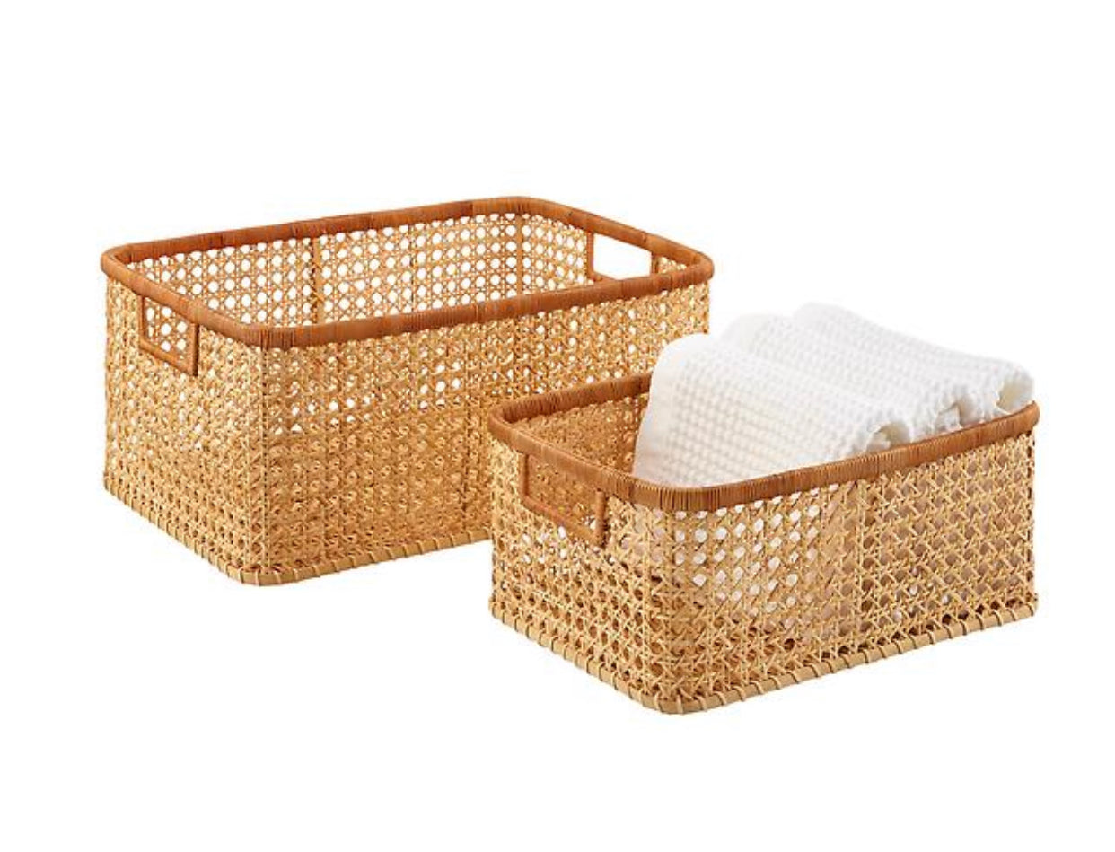 Albany Cane Rattan Bins