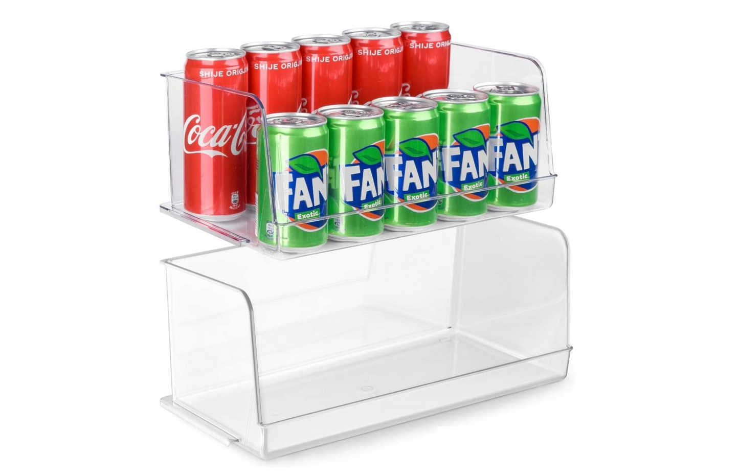 Open Plastic Stackable Storage Bins