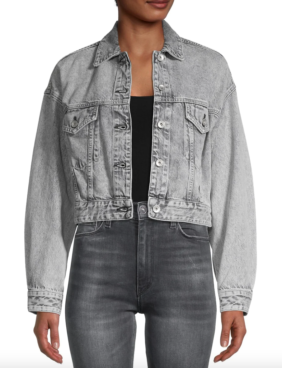 Rag & Bone Cropped Denim Trucker Jacket