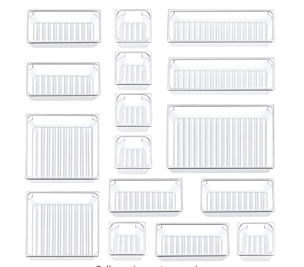 Drawer Organizer Bins - Set of 16