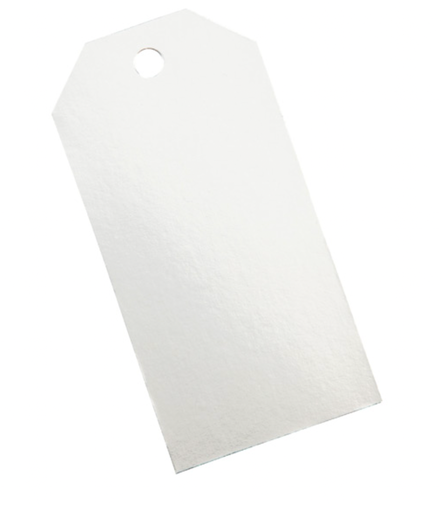 Silver Foil Tag-It Gift Tags Pkg/6