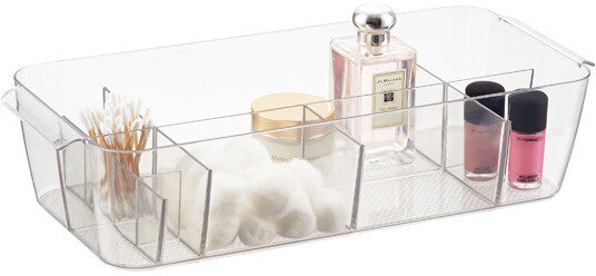 iDesign Linus Large Divided Makeup Bin