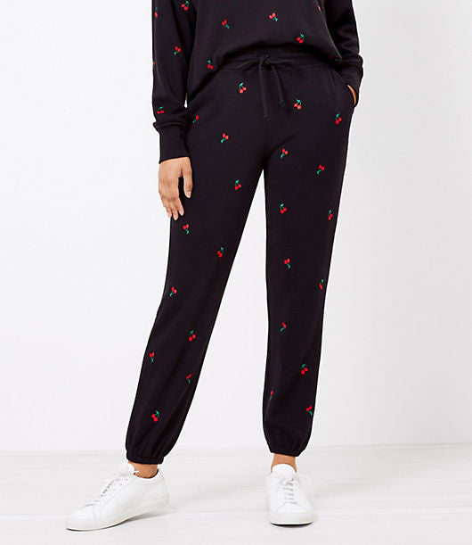 Lou & Grey Cherry Terry Sweatpants
