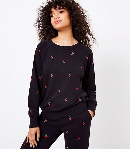 Lou & Grey Cherry Terry Sweatshirt
