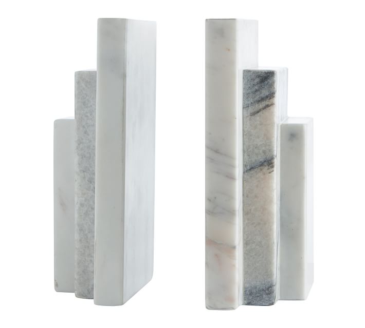 Marble Step Bookends