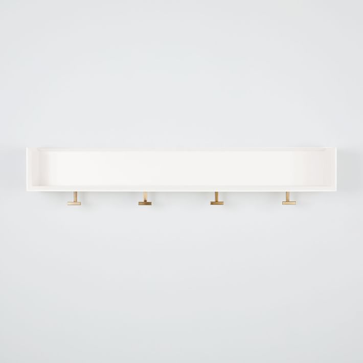 Entryway Wall Shelf with Hooks