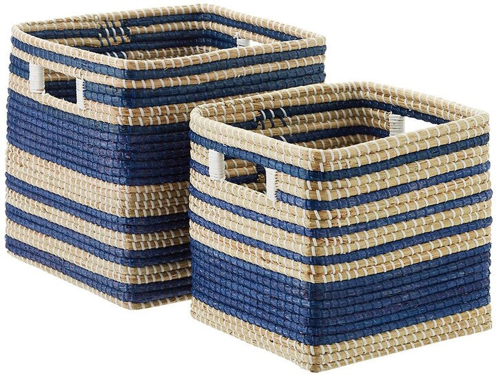 Square Seagrass Bins With Handles