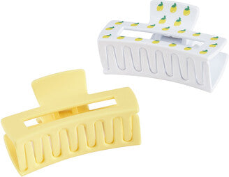 The Home Edit Jaw/Claw Clips in Solid Yellow and Lemon Print