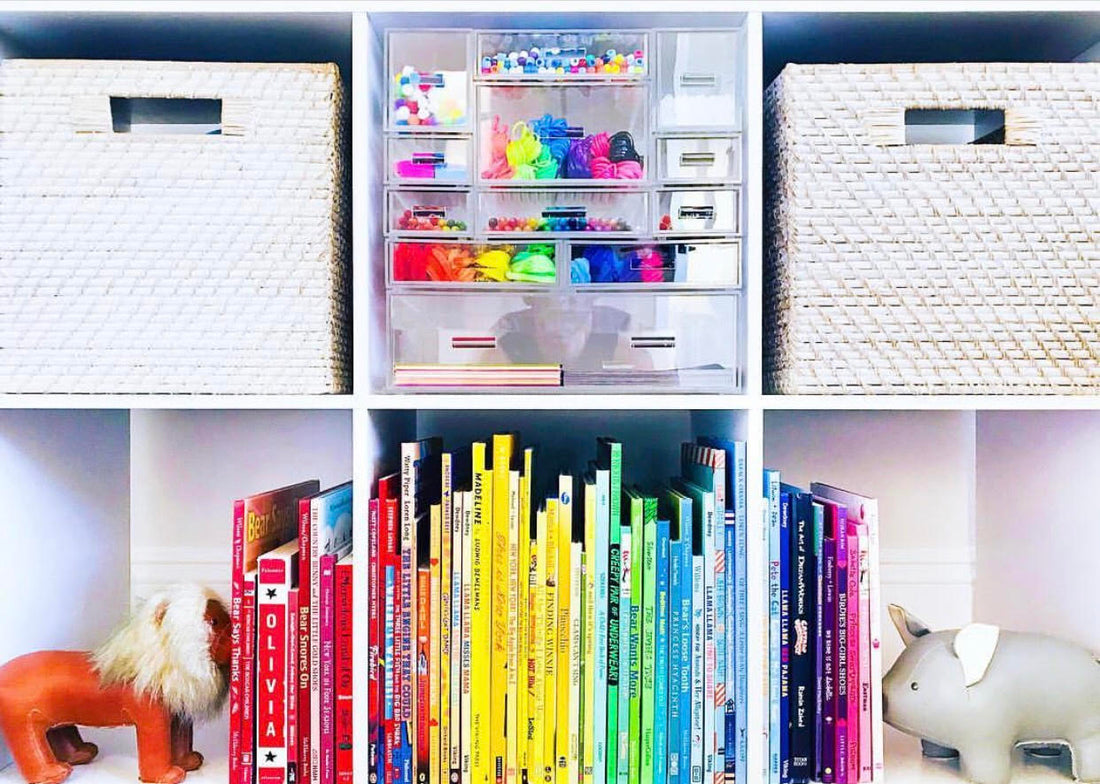 Crayon Organizer Art Supplies Caddy Rotating Kids Rainbow Color