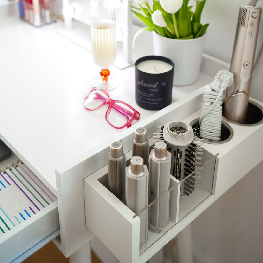 Using Vanity As Computer Desk How to Transform Your Desk Into a Vanity – The Home Edit