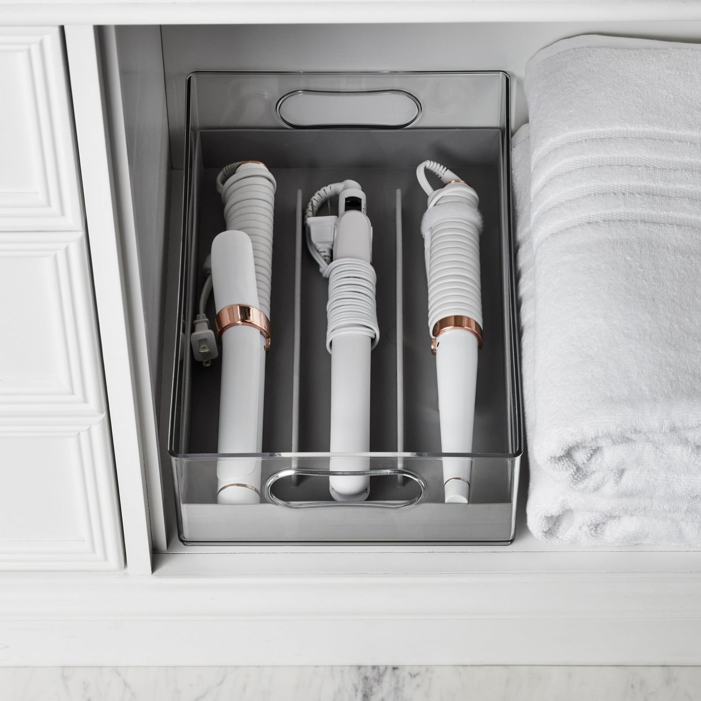 The Home Edit Hair Tool Storage Bin with Silicone Insert