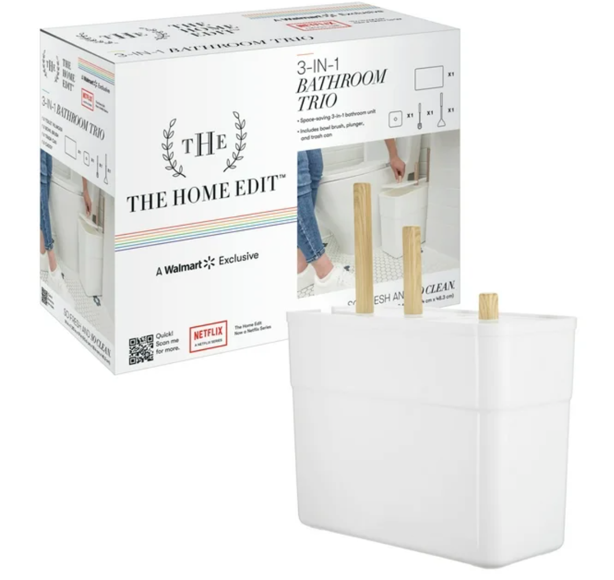 The Home Edit 3-in-1 Plunger/Bowl Brush/Trash Unit