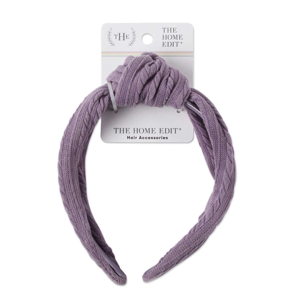 The Home Edit Knotted Knit Fabric Headband, Purple