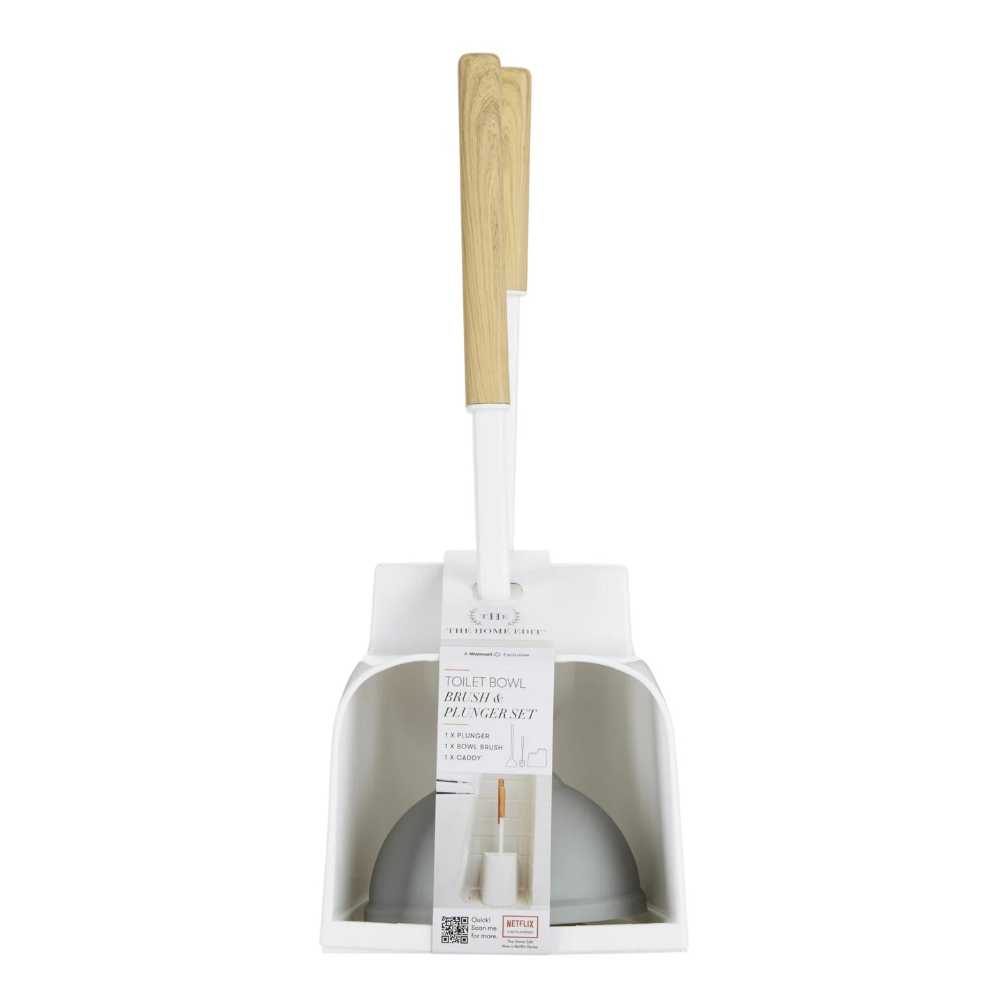 The Home Edit Plunger/Bowl Brush Set with Caddy