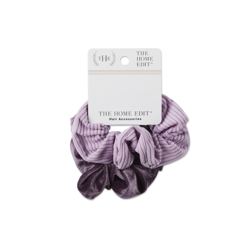 The Home Edit Scrunchie Hair Ties, Purple, 2 Ct
