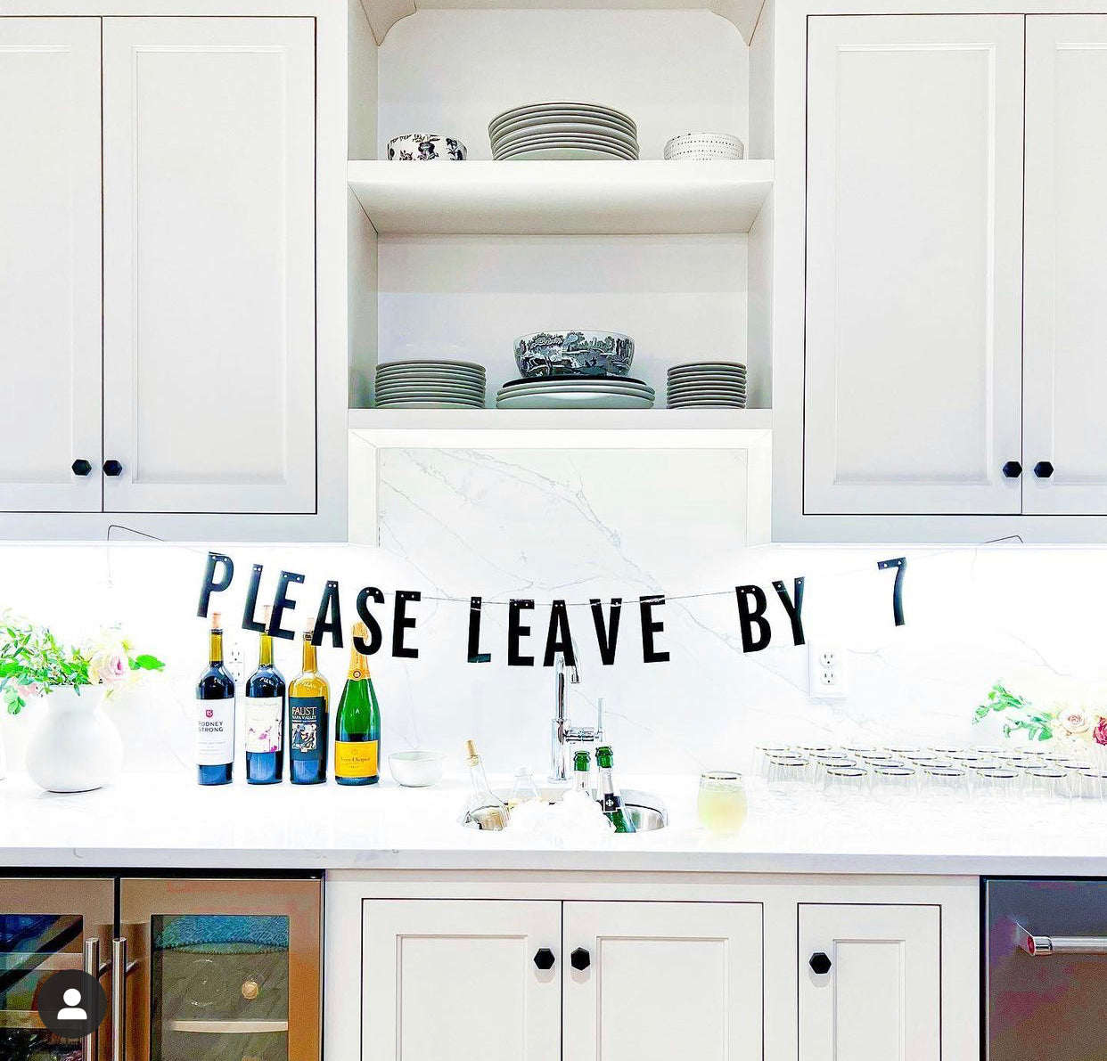 Please Leave By 7 Banner