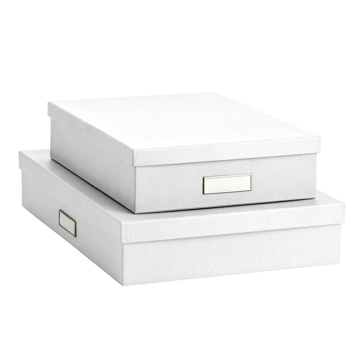 Bigso White Stockholm Office Storage Boxes