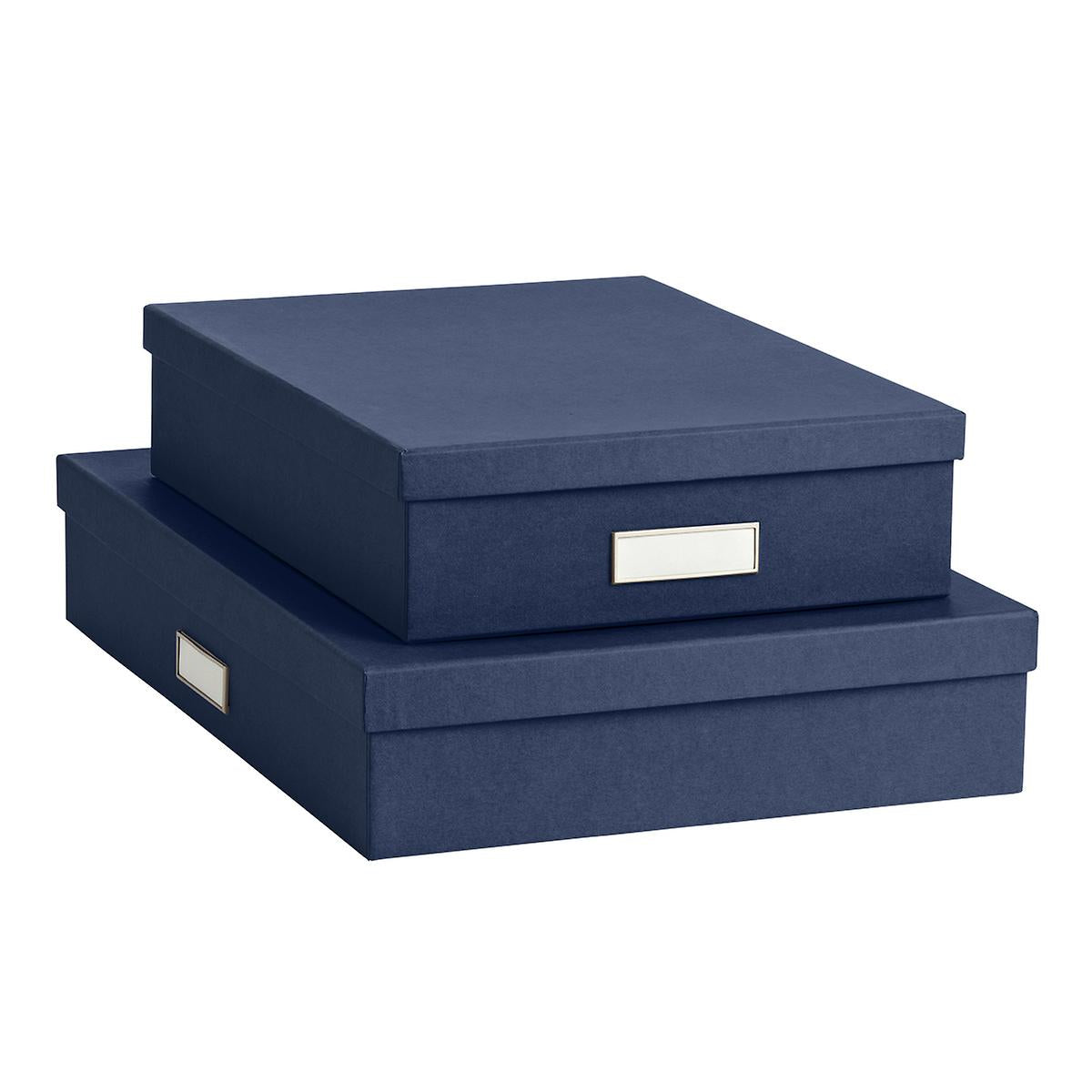 Bigso Navy Stockholm Office Storage Boxes