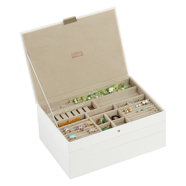 Supersize Stackers Premium Jewelry Storage Kit - White