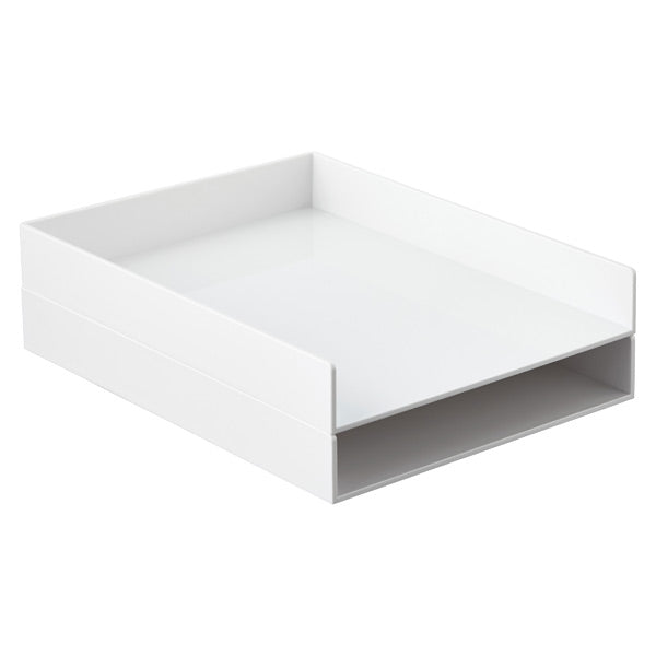 White Poppin Stackable Letter Tray