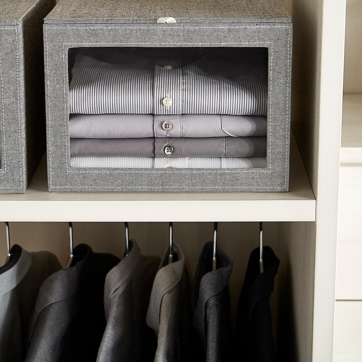 Grey Cambridge Drop-Front Shirt Box