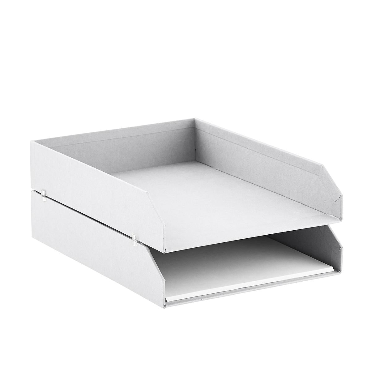 Bigso White Stockholm Stackable Letter Trays