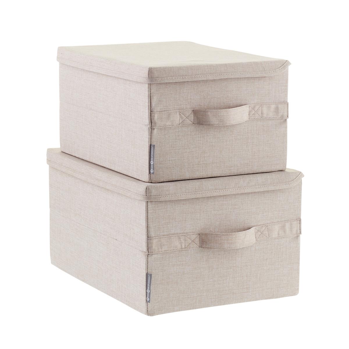 Bigso Flax Soft Storage Boxes with Handles