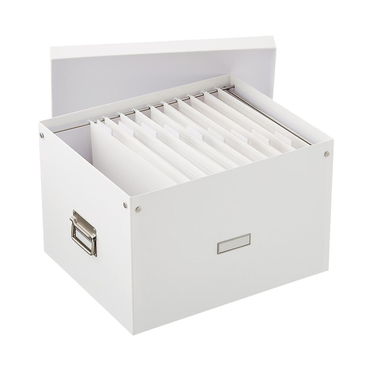 Bigso White Stockholm File Storage Box