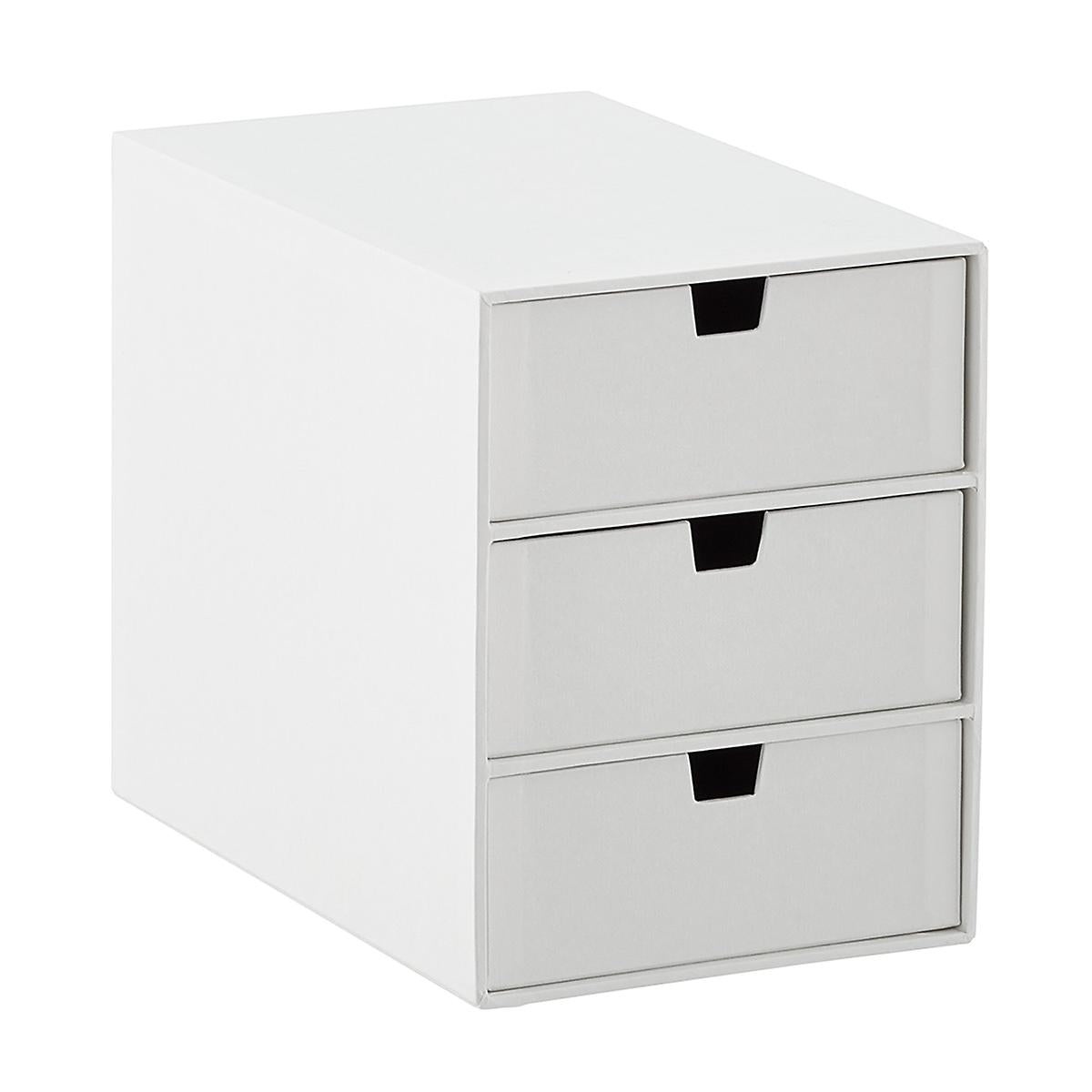 Bigso White Stockholm 3-Drawer Box