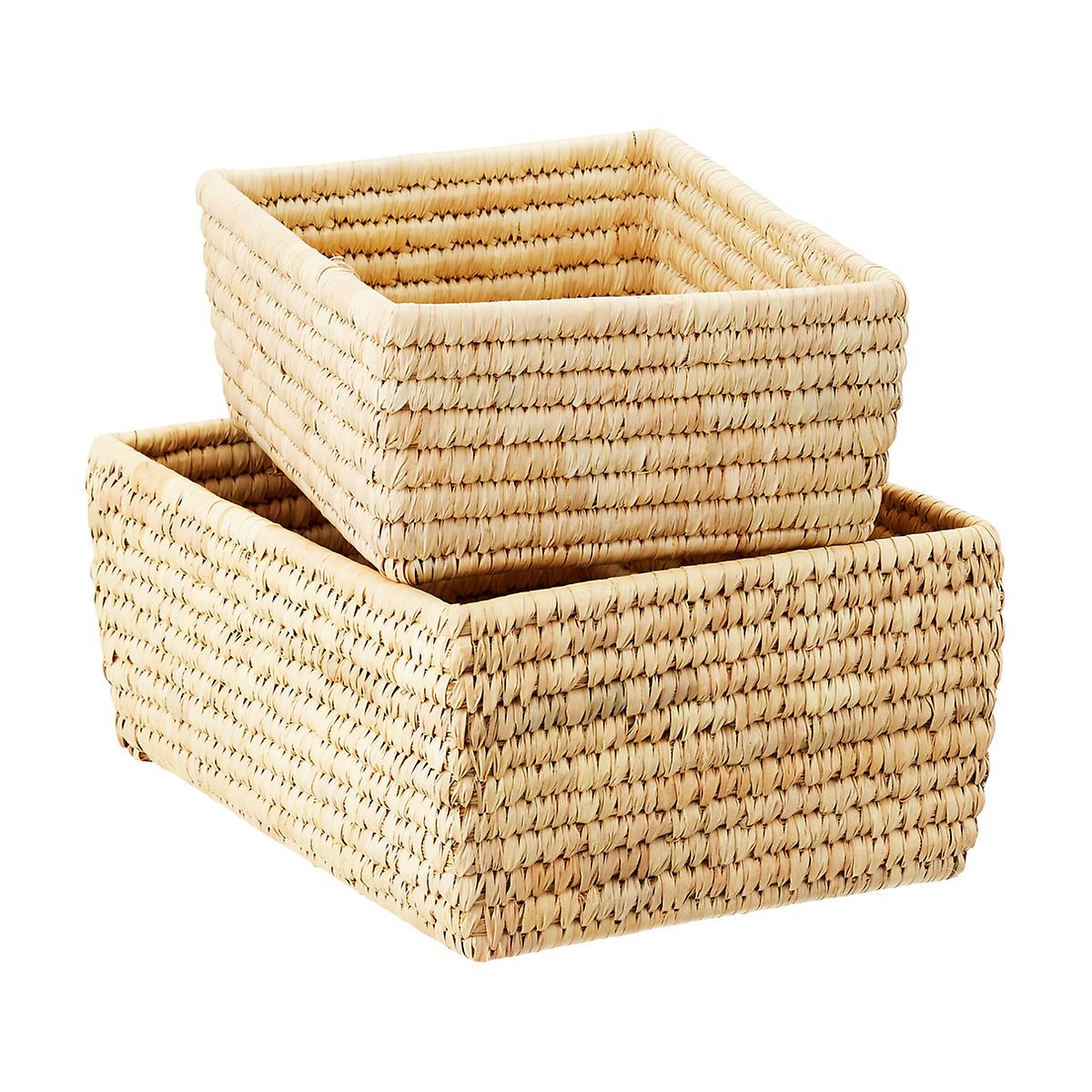 Hand-Woven Palm Link Baskets