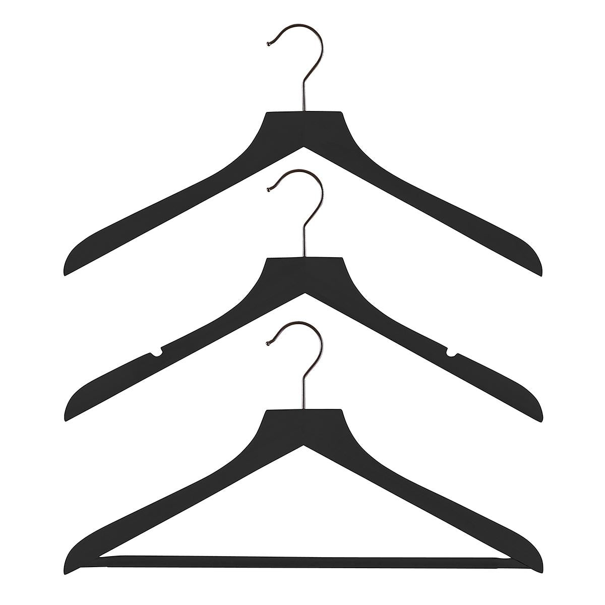 Black Wooden Shirt & Blouse Hangers