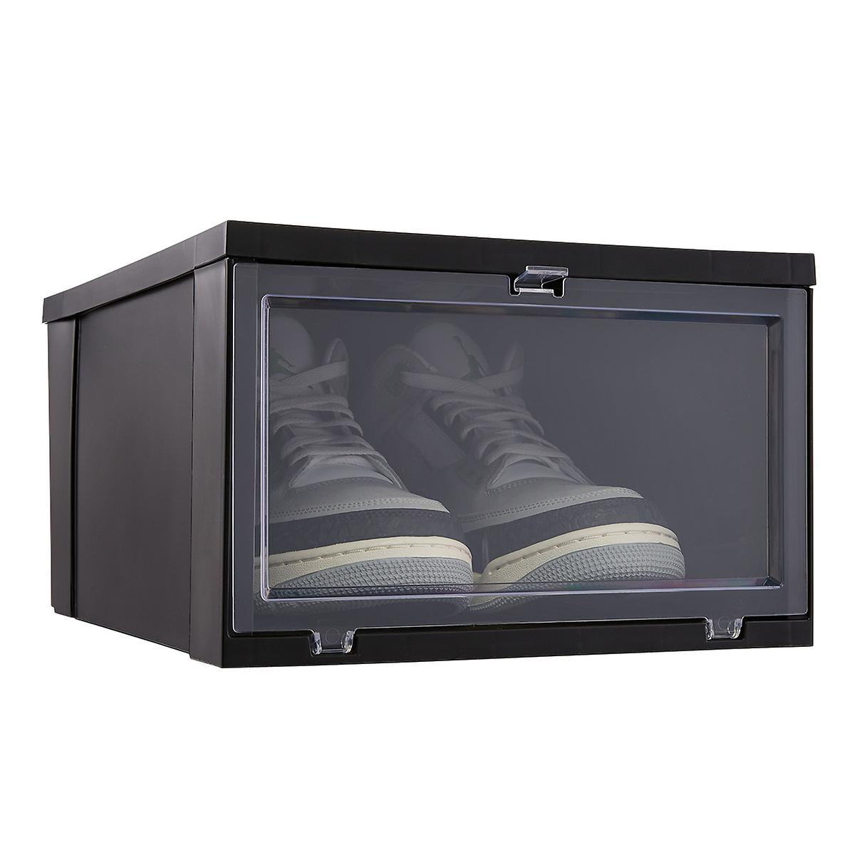 Large Black Drop-Front Shoe Box
