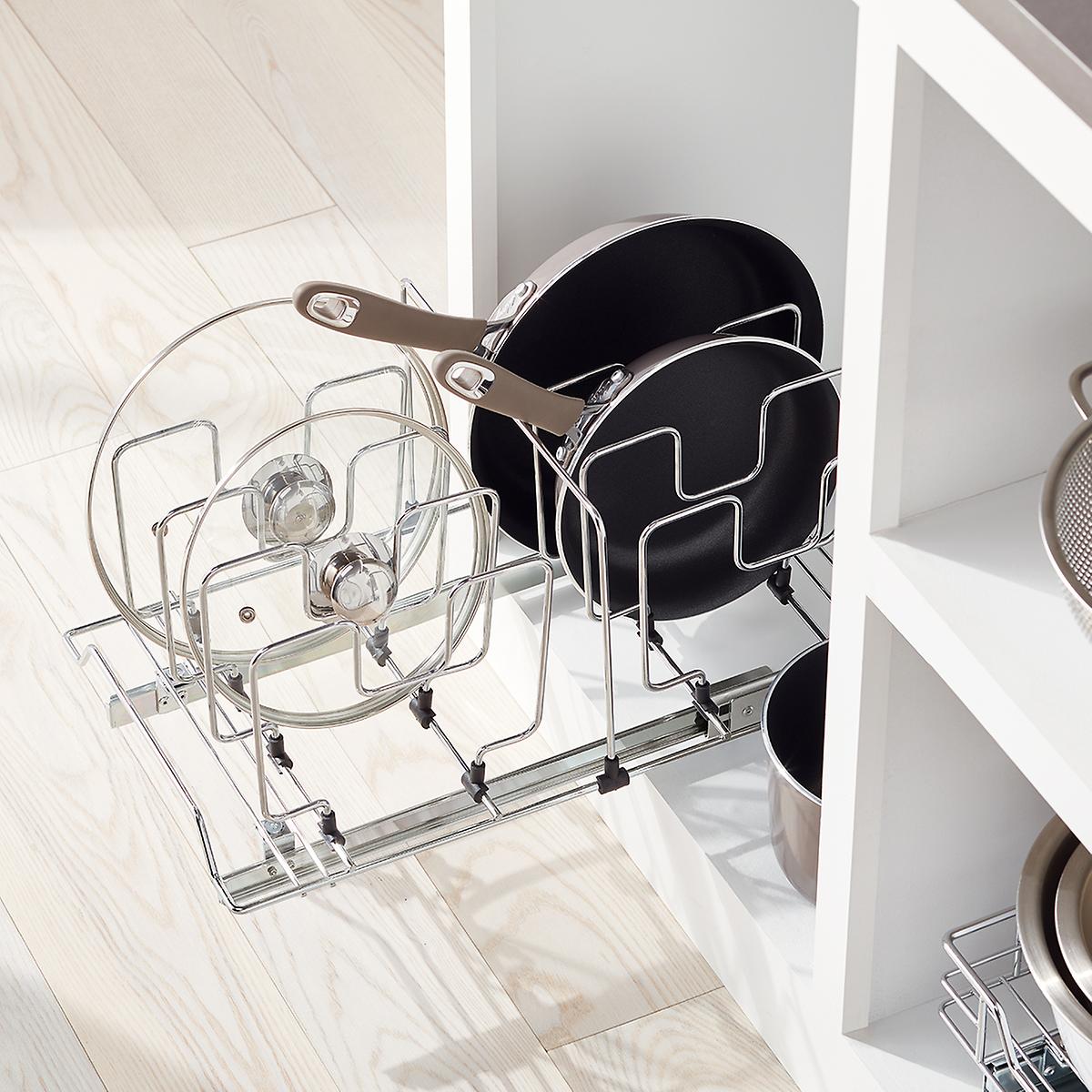 Chrome Roll-Out Cookware Organizer
