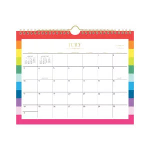 2022-23 Academic Wall Calendar 11"x8.75" Classic Rainbow