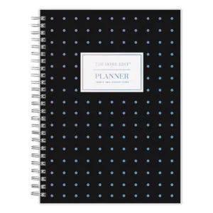 2022-23 Academic Planner Monthly Frosted Notes 5.875"x8.625" Party Dots Black