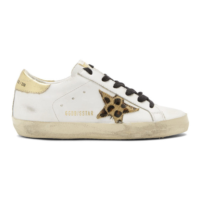Golden Goose White Gold Tab Super Star Sneakers