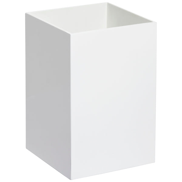 White Lacquered Gloss Wastebasket