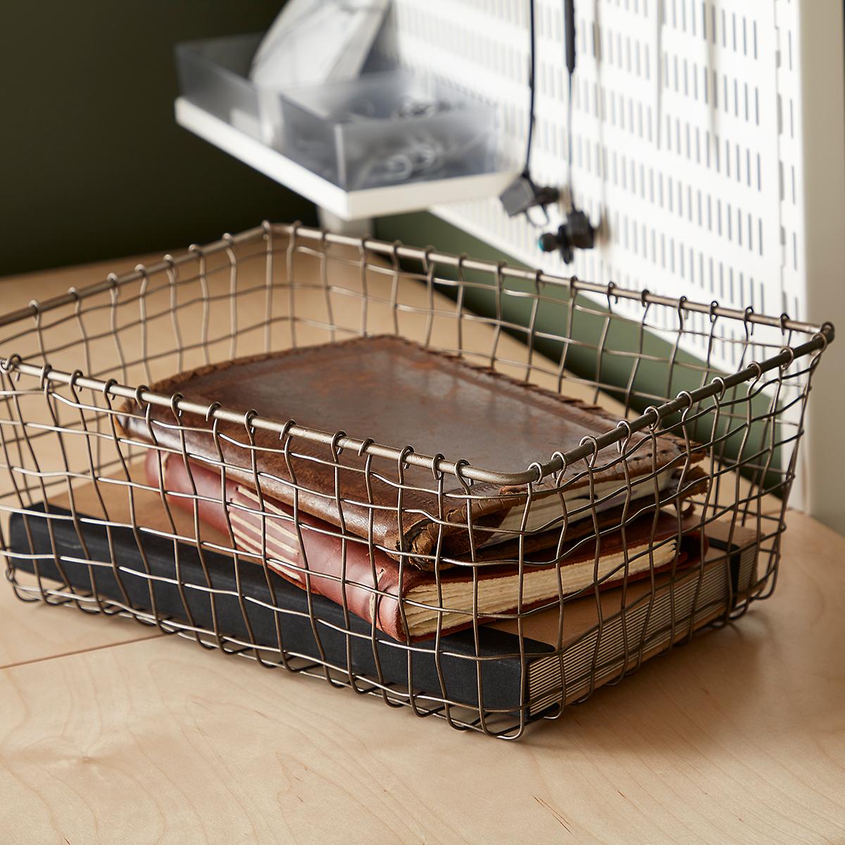 Rustic Marché Steel Wire Storage Baskets