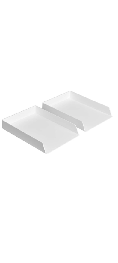 White Stackable Letter Tray