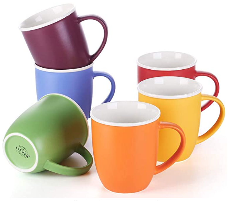 18 Ounce Rainbow Coffee Mugs