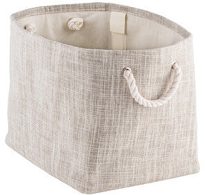 Flax Storage Bin with Rope Handle