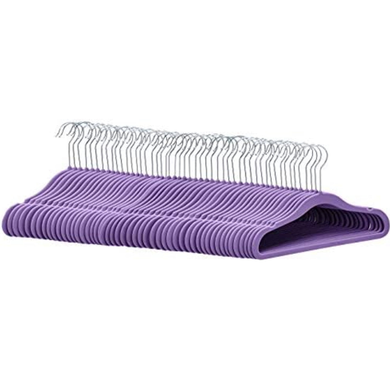 Purple Kids Velvet, Non-Slip Clothes Hangers Pack of 50