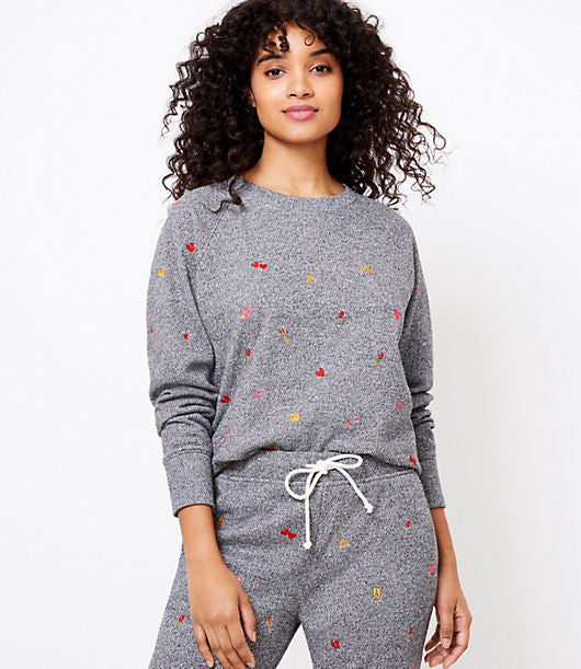Lou & Grey Heart Emoji Fleeceback Sweatshirt