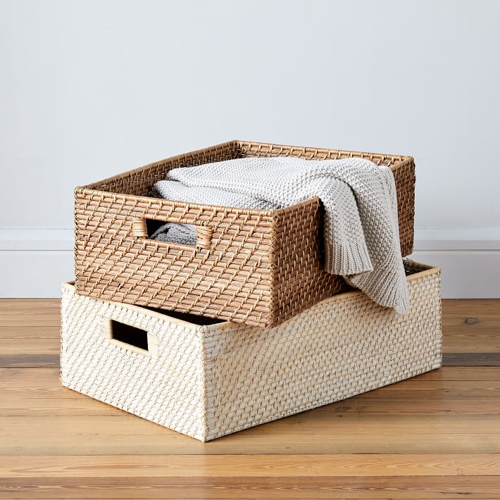Modern Weave Underbed Storage Basket