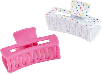 The Home Edit Jaw/Claw Clips in Solid Pink and Polka Dot Print